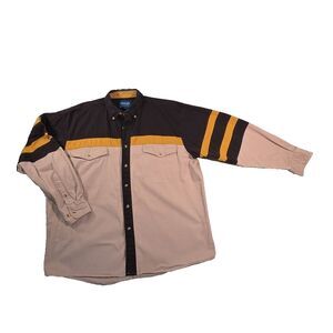 Wrangler Brushpopper Western Shirt Vintage 90s Sz 17.5-35 XL  (Measured)